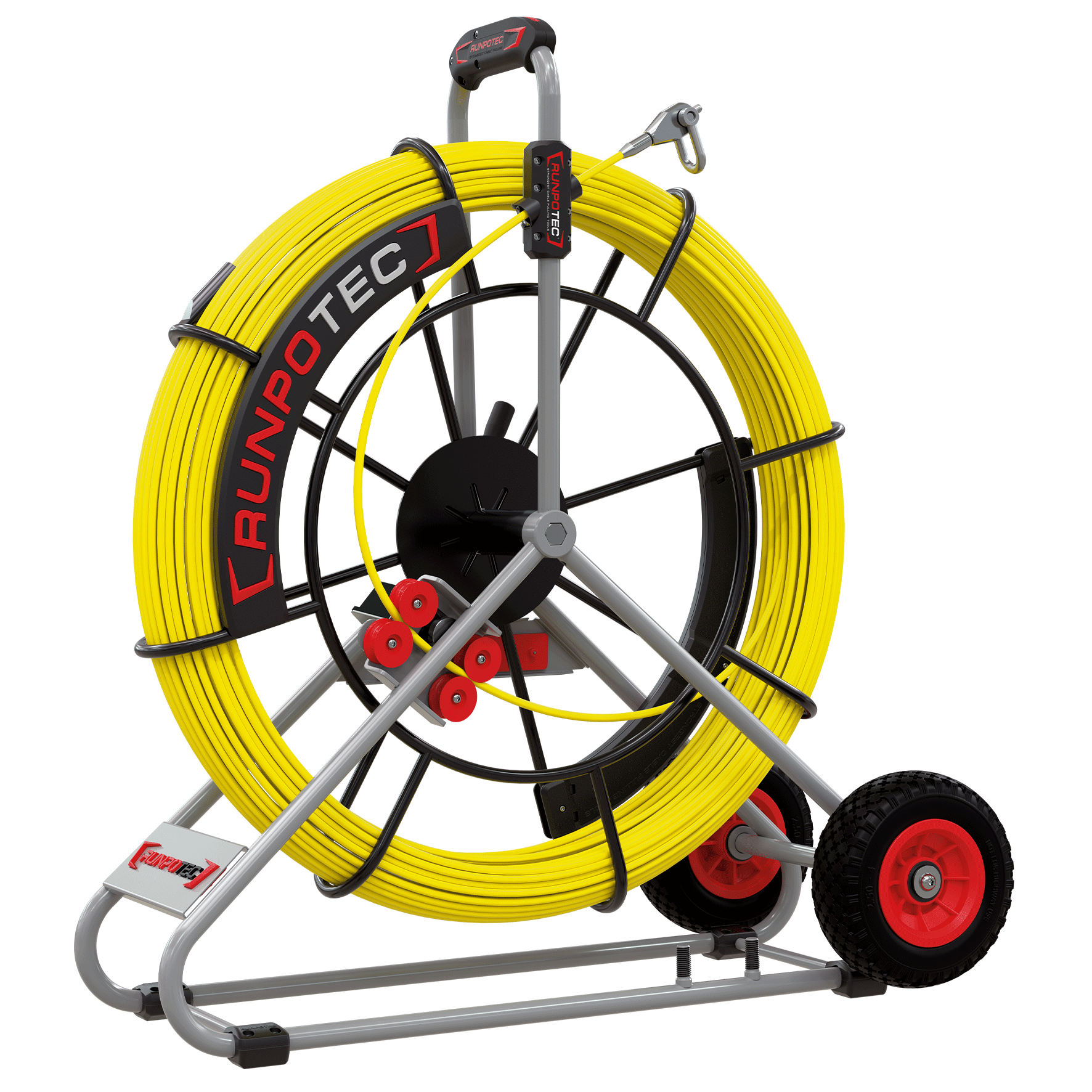 GF7 - Tige en fibre de verre Ø 7,5 mm avec filetage RUNPOTEC RTG Ø 12 mm, aide au tirage de câble,