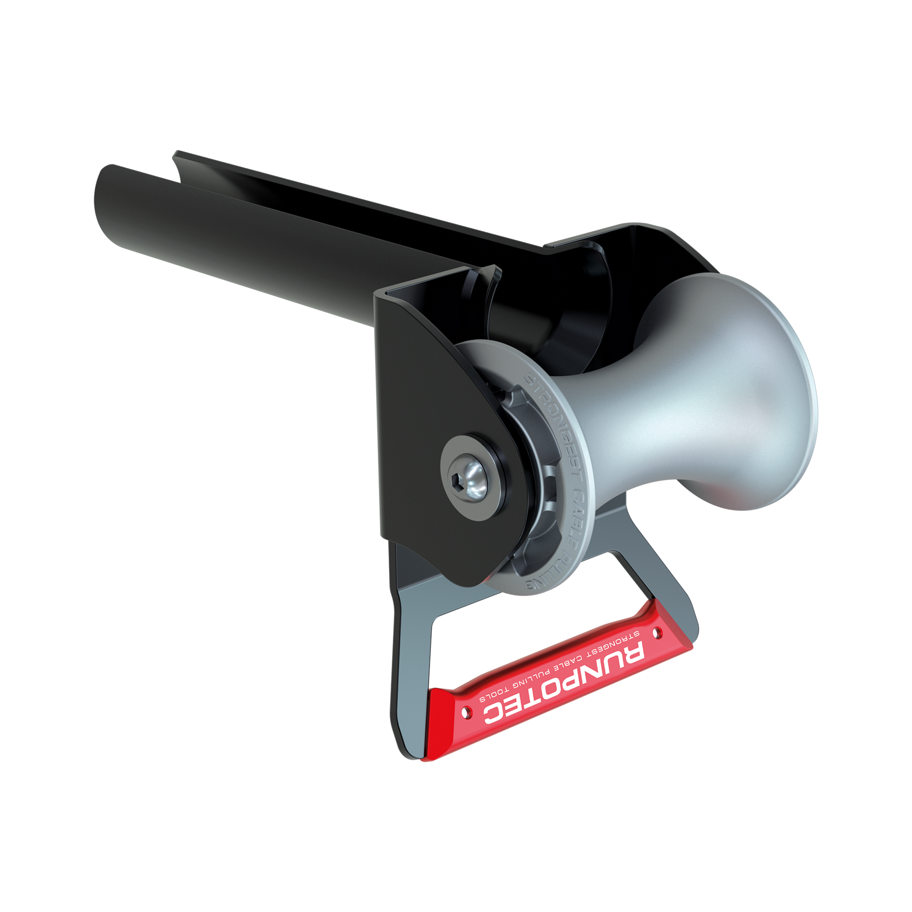 Cable guide roller with insertion tube DM48, aluminium heavy-duty rollers with stainless steel