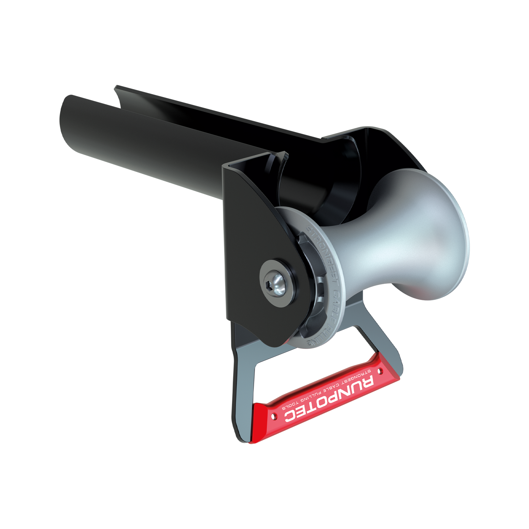 Cable guide roller with insertion tube DM60, aluminium heavy-duty rollers with stainless steel