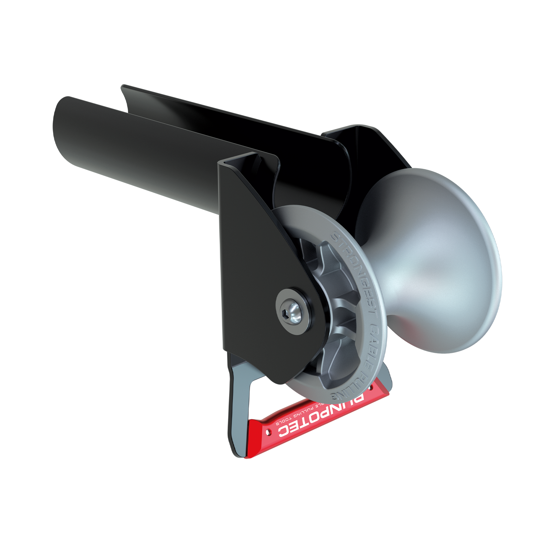 Cable guide roller with insertion tube DM76, aluminium heavy-duty rollers with stainless steel