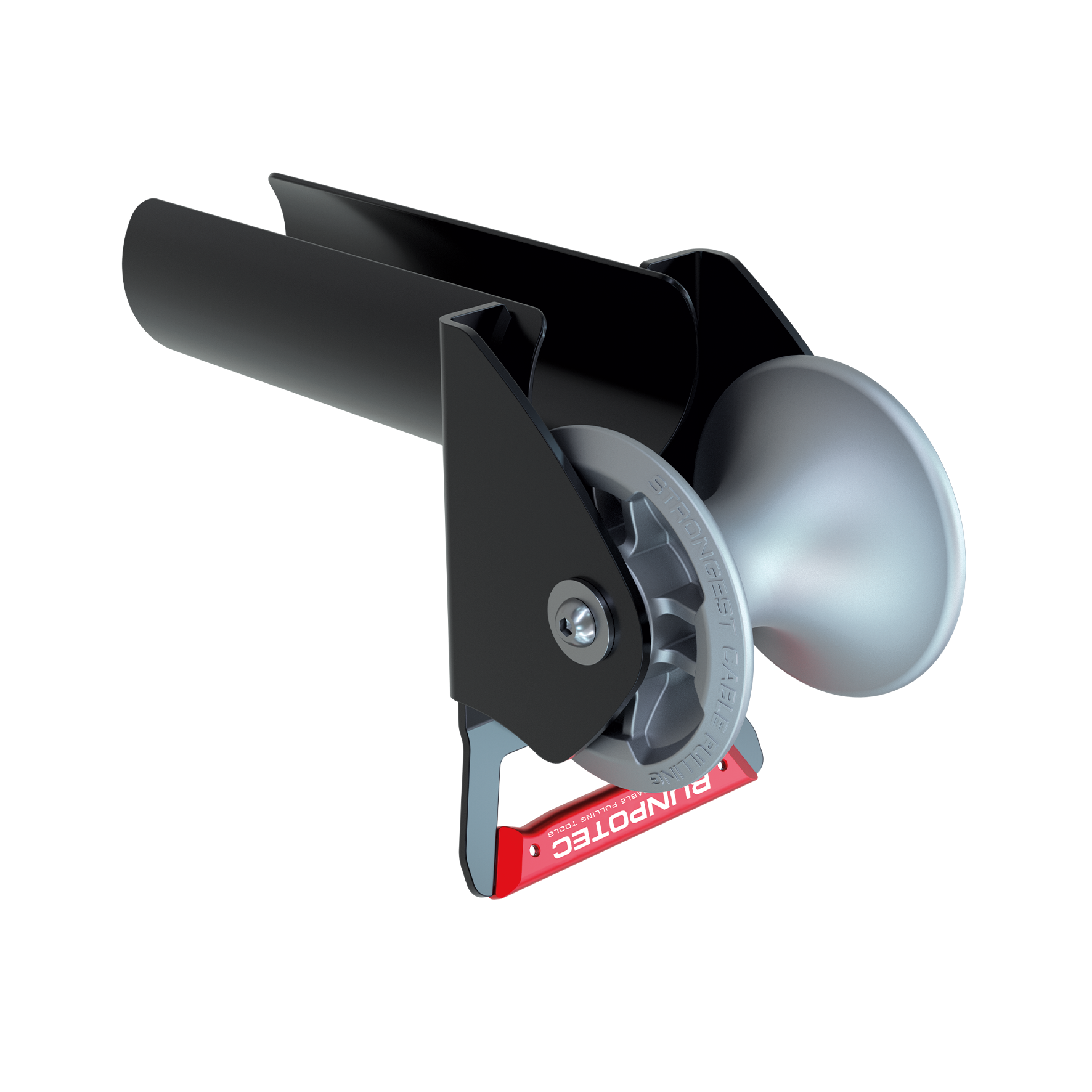 Cable guide roller with insertion tube DM89, aluminium heavy-duty rollers with stainless steel