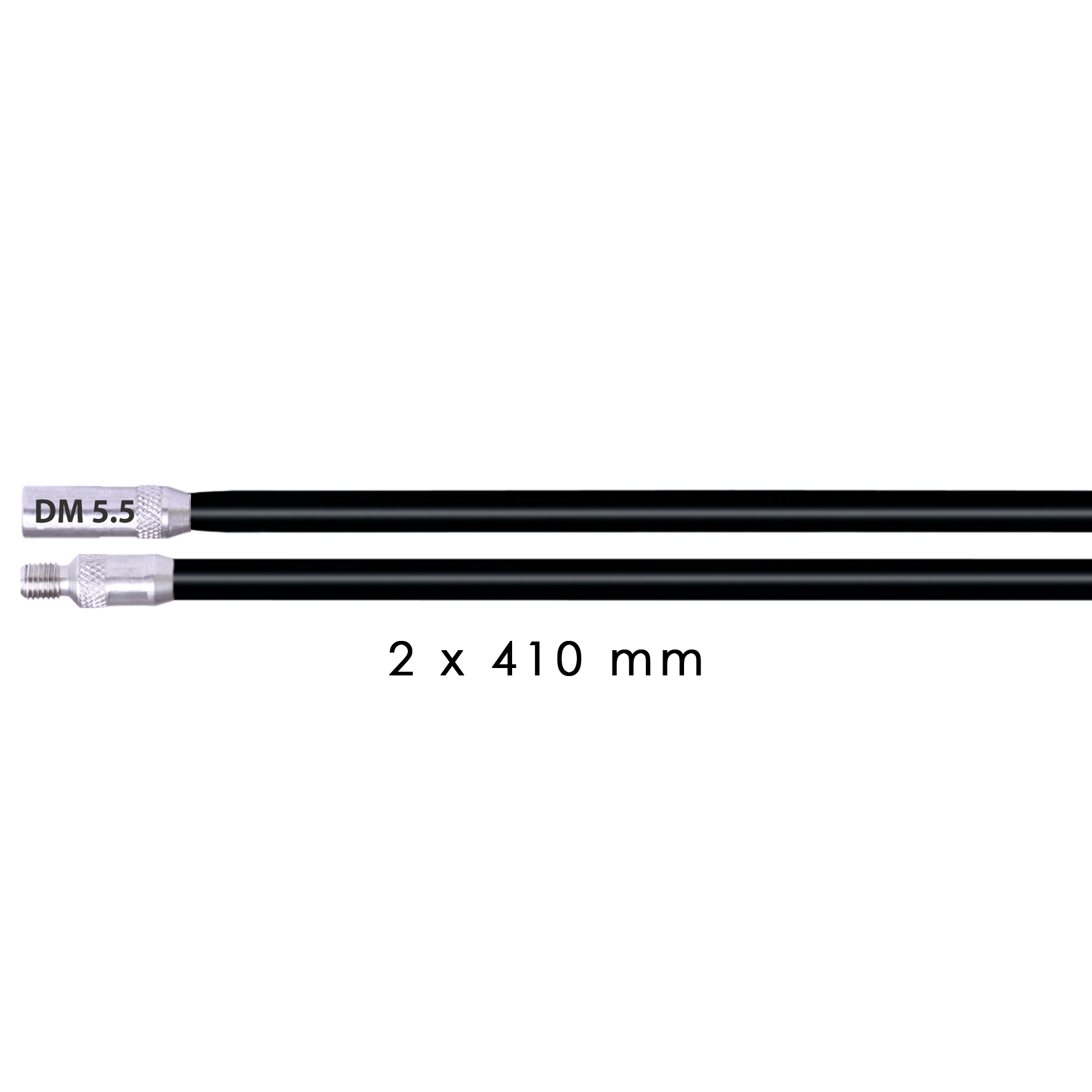 RUNPOSTICKS Noir (moyen) - 2 x 0,41 m, Ø 5,5 mm basalte, filetage RTG Ø 6 mm