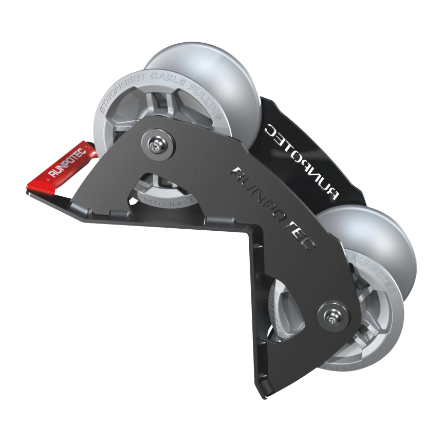 Cable guide roller 90 degrees, aluminium heavy-duty rollers with stainless steel ball bearings,