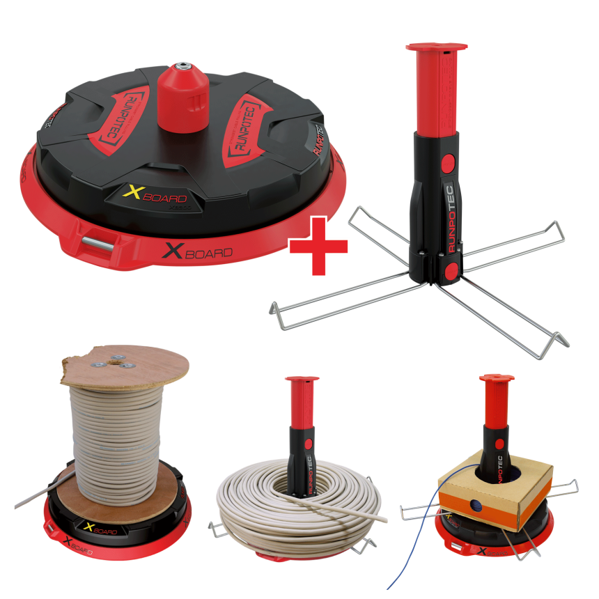 Kit XB 300 + mandrin multifonctionnel - d&amp;#233;rouleur de c&amp;#226;ble professionnel universel, &amp;#216; 300 mm,