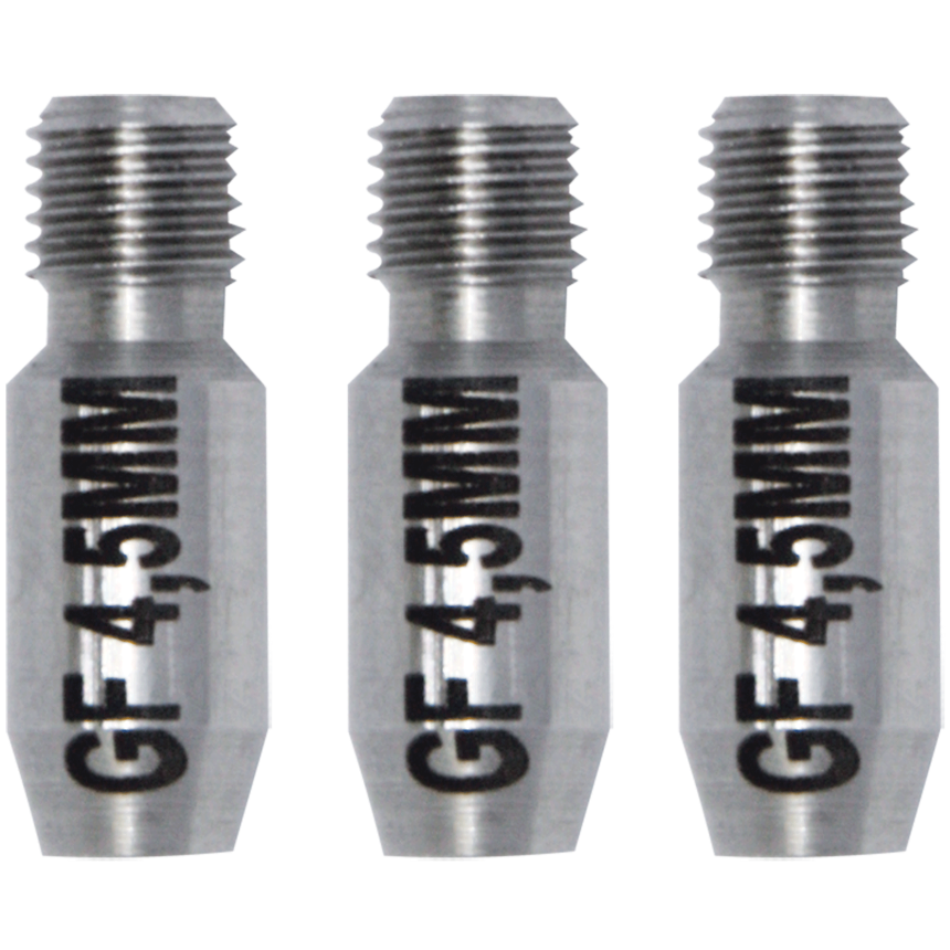 Endh&amp;#252;lsen-Set GF4 - &amp;#216; 4,5 mm mit Gewinde RTG &amp;#216; 6 mm, 3 St&amp;#252;ck, Edelstahl
