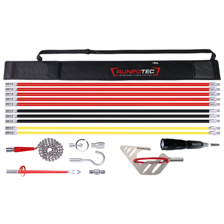 RUNPOSTICKS Comfort Set, tire-câbles pour câbles non guidés, 19 pièces, tiges en basalte, enrobées