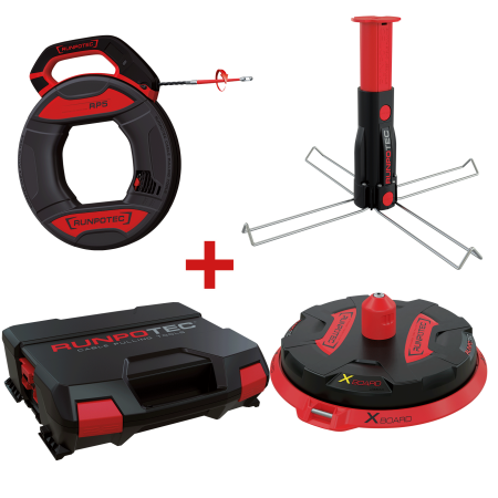 RP5 + XB 300 - SET MULTI - tire-câble professionnel + dérouleur de câble professionnel universel