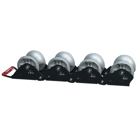 Chaîne à rouleaux de renvoi de câbles - 4 maillons, rouleaux en aluminium pour charges lourdes avec