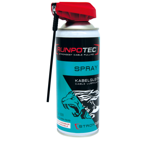 Lubrifiant pour câbles en spray, 400 ml, boîte avec embout spécial dépliable (vaporiser sur une