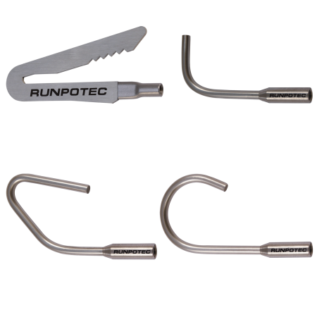 Jeu de crochets d'arrêt avec filetage RTG Ø 6 mm, 4 pièces, acier