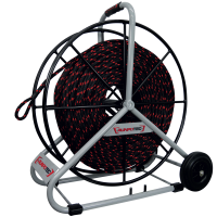 C&amp;#226;ble de traction &amp;#216; 12 mm, longueur : 350 m, y compris d&amp;#233;vidoir &amp;#216; 770 mm avec freins fixes et roues