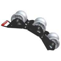 Kabelumlenkrollen-Kette - 3-gliedrig, Aluminium-Schwerlastrollen mit Edelstahlkugellager,