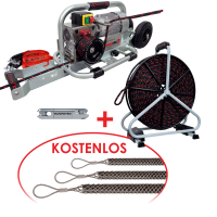 Kit de treuil de cabestan avec c&amp;#226;ble de traction, &amp;#233;merillon de liaison et 3 tire-c&amp;#226;bles