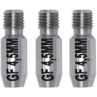 Endh&amp;#252;lsen-Set GF4 - &amp;#216; 4,5 mm mit Gewinde RTG &amp;#216; 6 mm, 3 St&amp;#252;ck, Edelstahl