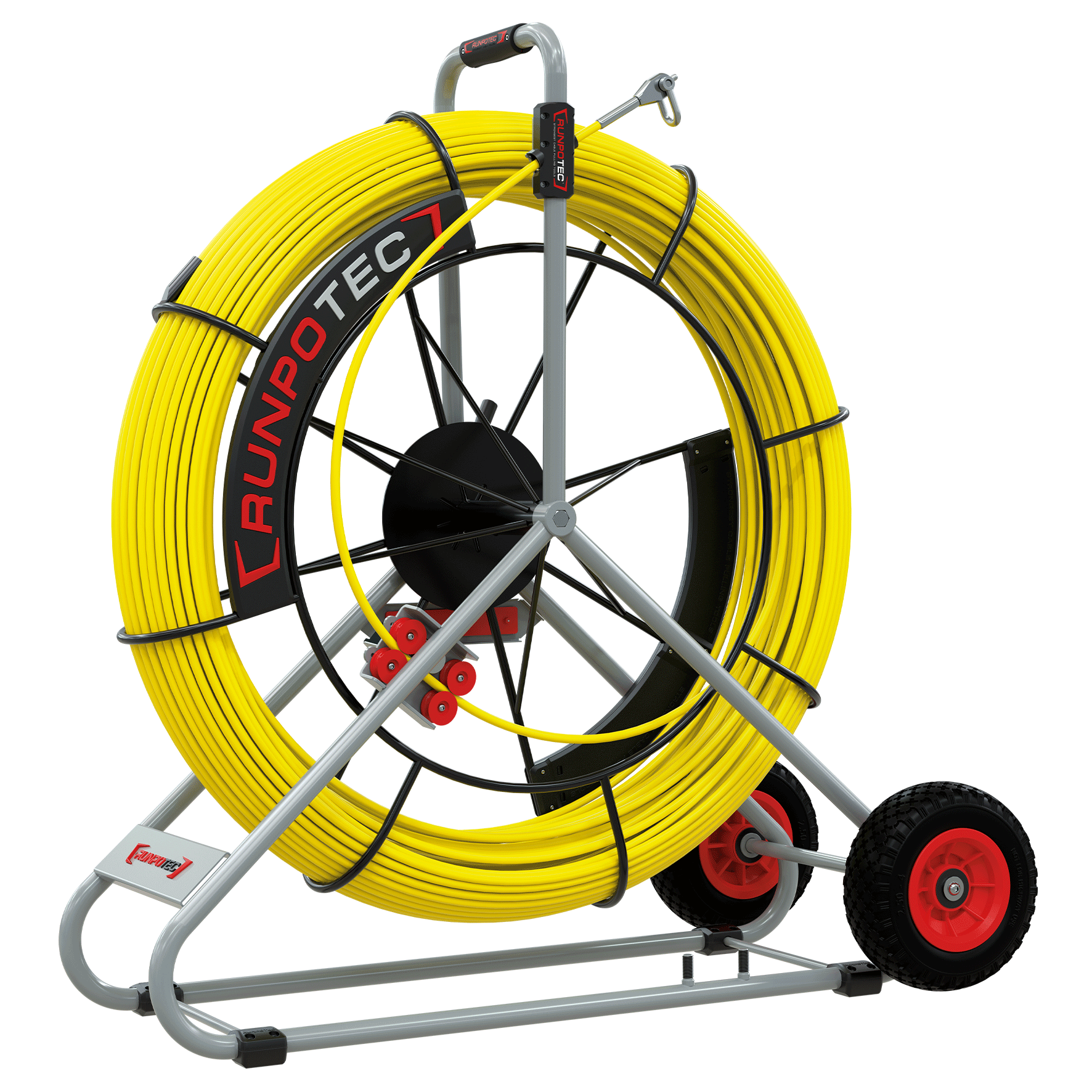 GF11 - Tige en fibre de verre &#216; 11 mm avec filetage RUNPOTEC RTG &#216; 12 mm, aide au tirage de c&#226;ble,