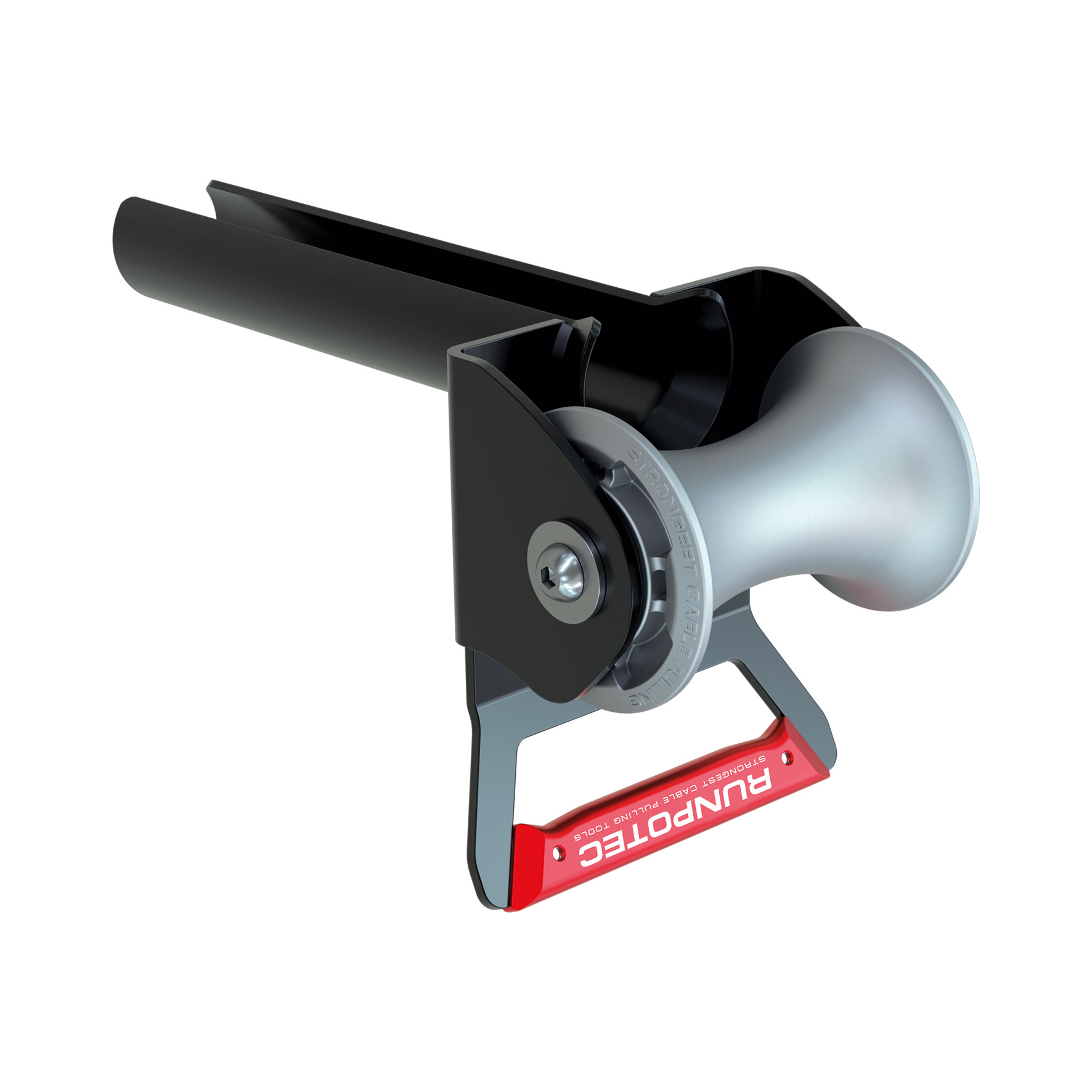 Rouleau de câble mit Tube d'introduction DM48, Rouleaux lourds en alu mit Roulement à billes inox, C