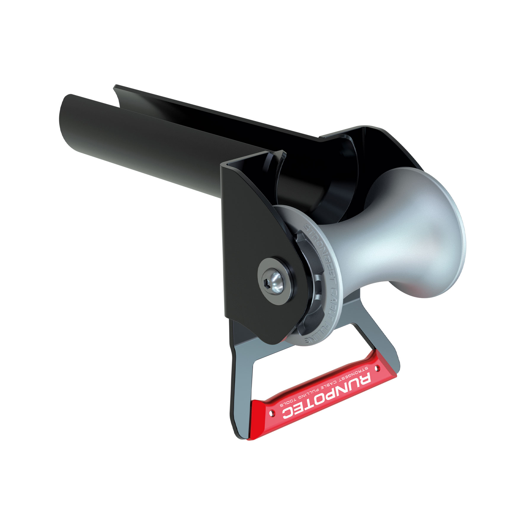 Rouleau de câble mit Tube d'introduction DM60, Rouleaux lourds en alu mit Roulement à billes inox, C