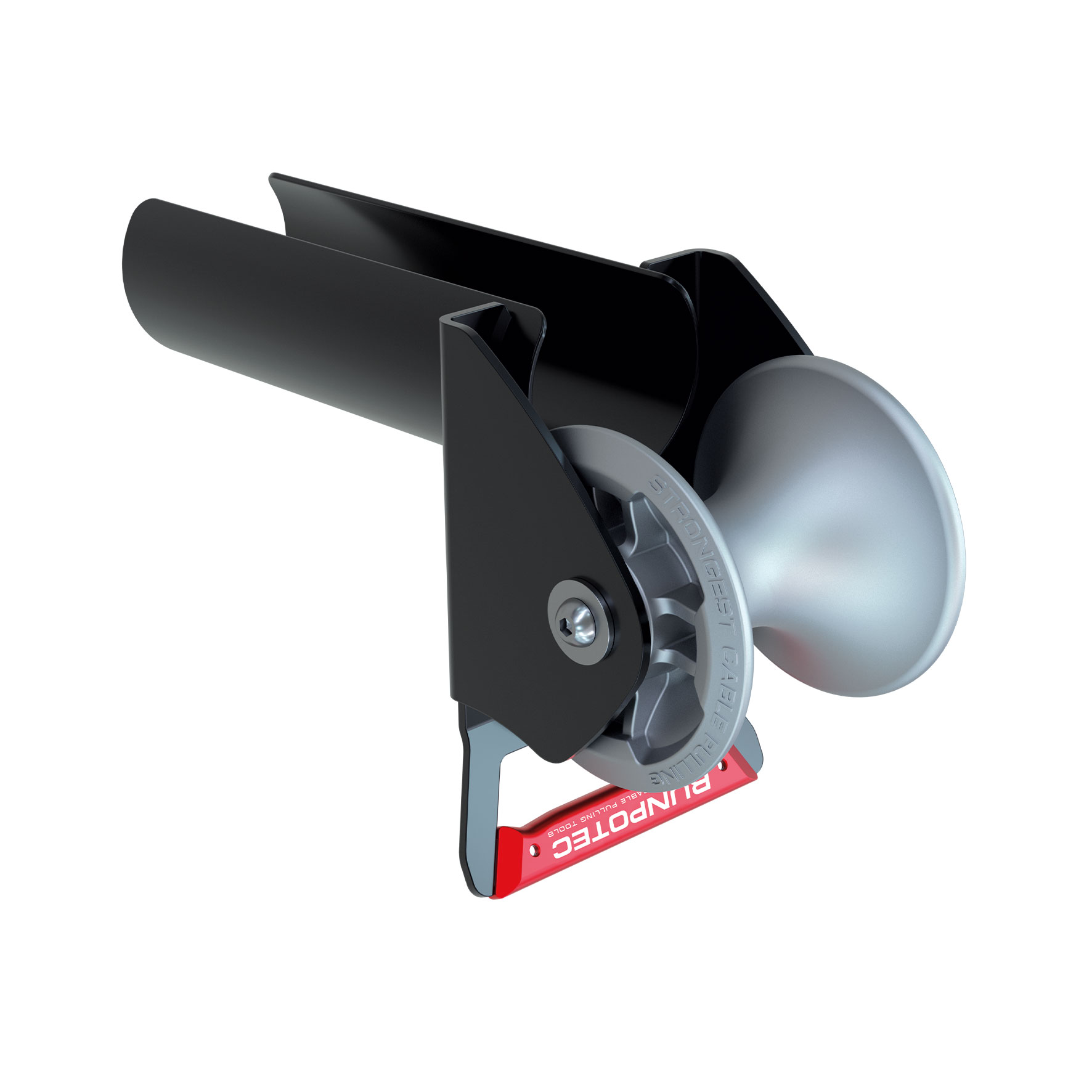 Rouleau de câble mit Tube d'introduction DM89, Rouleaux lourds en alu mit Roulement à billes inox, C