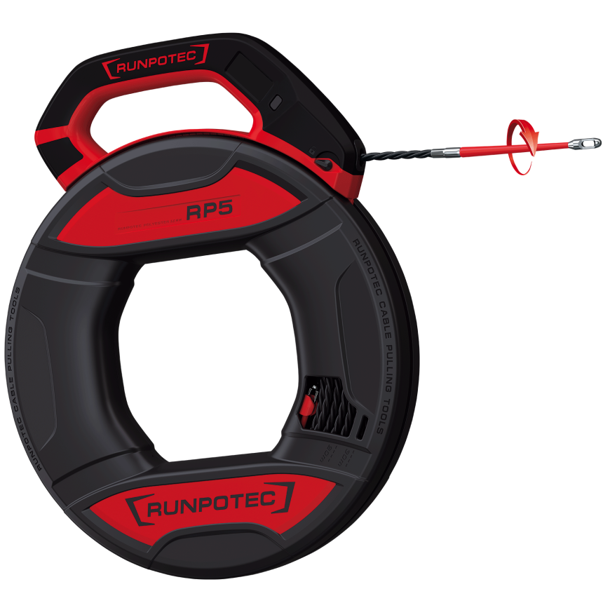 RP5 (RUNPO 5) - Tire-c&amp;#226;ble professionnel, longueur: 20 m, ruban plastique sp&amp;#233;cial &amp;#224; triple torsion 