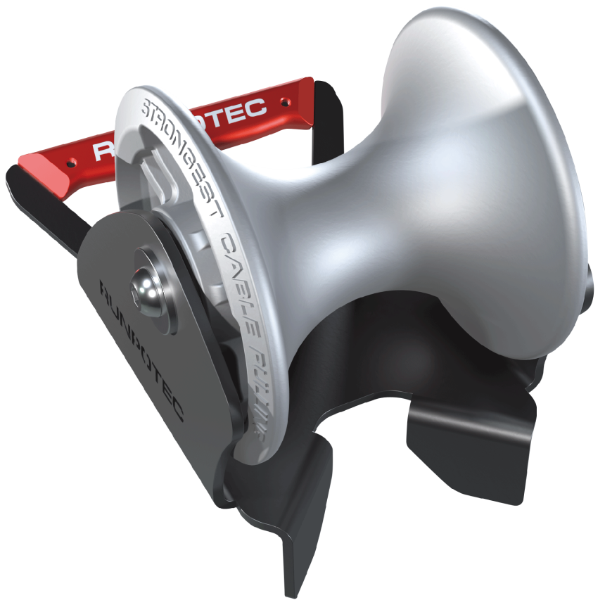 Kabelumlenkrolle Schacht Innenkante, Aluminium-Schwerlastrollen mit Edelstahlkugellager,