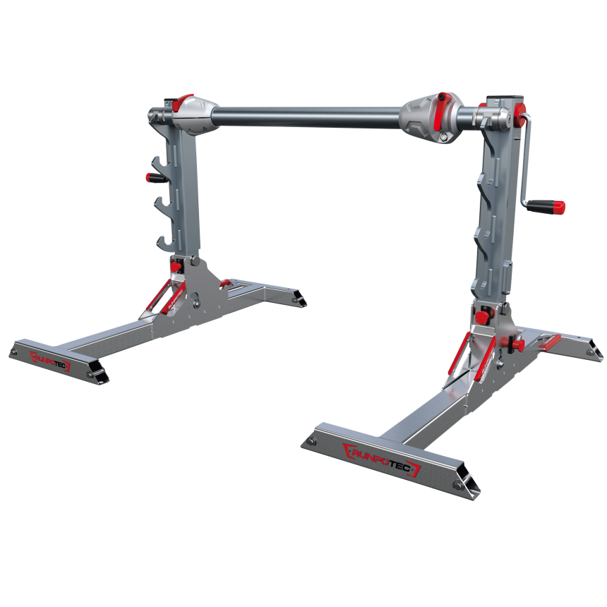 RUNPOLIFTER 4500 L 1350 - Kabeltrommelheber - L&amp;#228;nge: 1350 mm, Edelstahl, max. Trommelbreite 1000 mm,