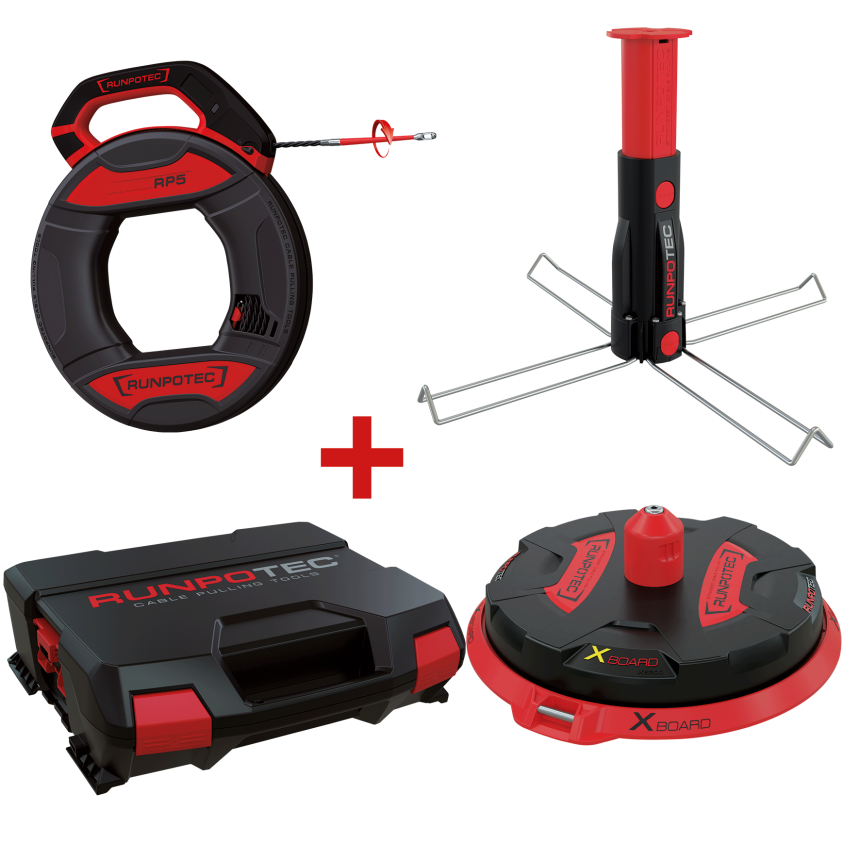RP5 + XB 300 - SET MULTI - tire-c&amp;#226;ble professionnel + d&amp;#233;rouleur de c&amp;#226;ble professionnel universel