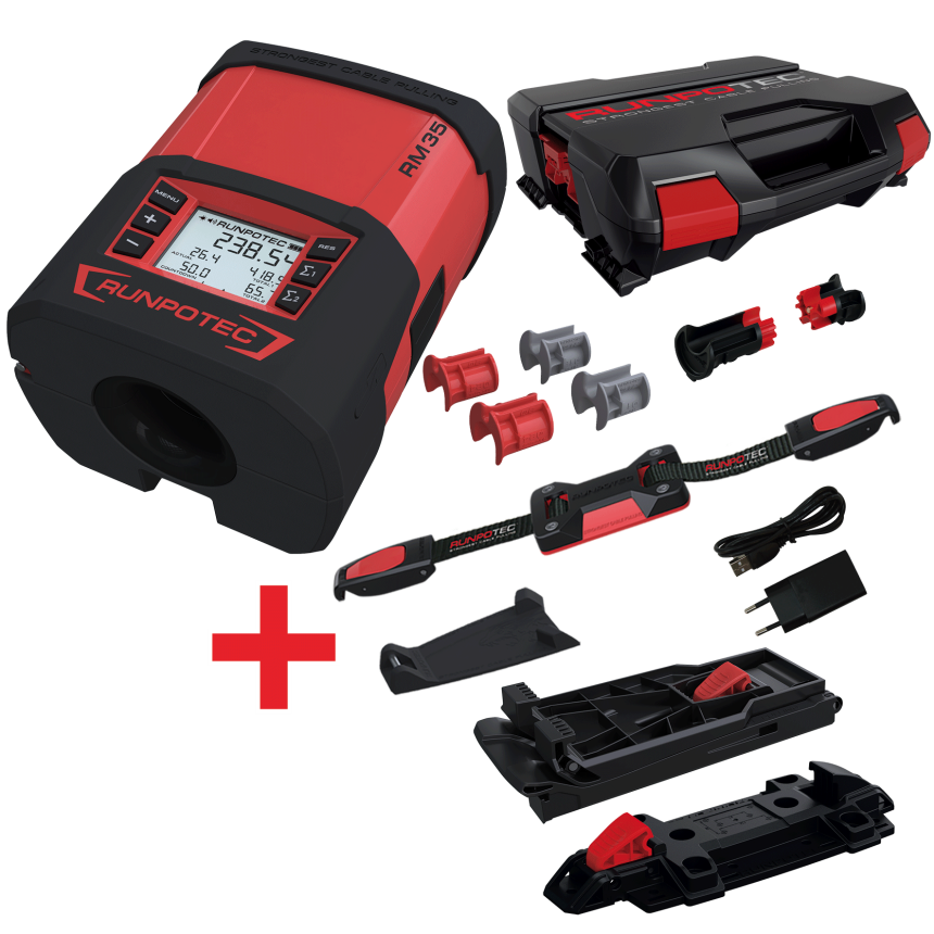 RUNPOMETER RM35 - Appareil de mesure num&amp;#233;rique de la longueur des c&amp;#226;bles dans la mallette syst&amp;#232;me