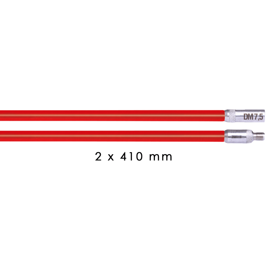 RUNPOSTICKS Rot (hart) - optimal in Kombination mit XB 500 T, XB 500 und XB 300, L&amp;#228;nge: 2 x 410 mm,
