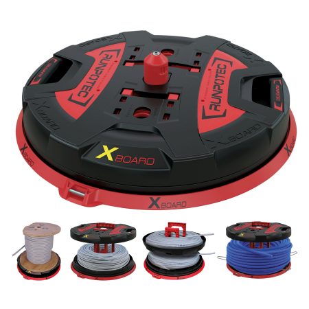 X BOARD XB 500 - d&#233;rouleur de c&#226;ble professionnel universel, plastique sp&#233;cial, &#216; 500 mm, largeur du