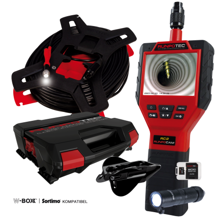 RUNPOCAM RC 2 - Cam&#233;ra multifonctions, longueur : 30 m, 6 LED int&#233;gr&#233;es (t&#234;te de cam&#233;ra classe de