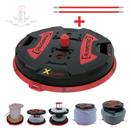 X BOARD XB 500 - d&#233;rouleur de c&#226;ble professionnel universel, plastique sp&#233;cial, &#216; 500 mm, largeur du
