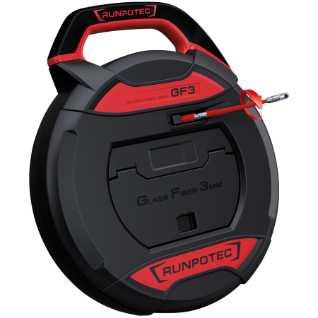 GF3 - Outil de tirage de câble sans compteur de mètres, longueur: 20 m, tige en fibre de verre Ø 3