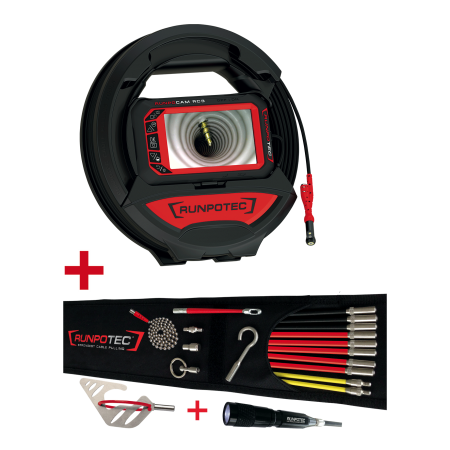 Cam&#233;ra RC3 - 15m + RUNPOSTICKS Comfort, pour l&#39;inspection de tuyaux jusqu&#39;&#224; 15m, &#224; partir d&#39;un