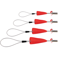 Boucles de tirage de c&amp;#226;bles avec capuchons de protection, filetage RTG6 - lot de 4