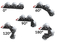 Cha&amp;#238;ne &amp;#224; rouleaux de renvoi de c&amp;#226;bles - 3 maillons, rouleaux en aluminium pour charges lourdes avec