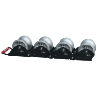 Cha&amp;#238;ne &amp;#224; rouleaux de renvoi de c&amp;#226;bles - 4 maillons, rouleaux en aluminium pour charges lourdes avec