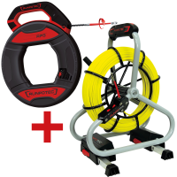 Profi-Set Glasfaserstab &amp;#216; 4,5 mm - 60 m + RP5 (RUNPO 5) - 30 m - Kabeleinziehsystem,